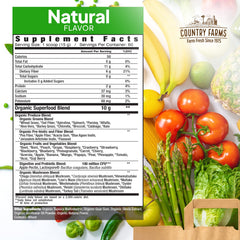 Country Farms Super Greens 900g bag ready for everyday daily nutrition boost.
