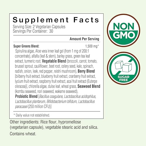 Country Farms Super Greens capsules close-up highlights easy-to-swallow vegetarian capsules.