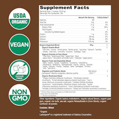Country Farms Super Greens Chocolate scoop closeup highlighting fiber-rich, nutrient-dense powder