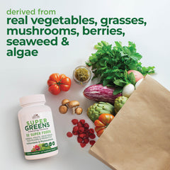 Country Farms Super Greens 30-serving box demonstrates value and convenient daily supplementation.