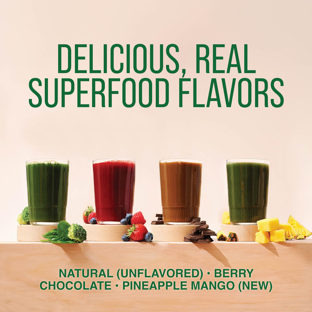 Country Farms Super Greens fruit and vegetable blend supports balanced daily nutrition.
