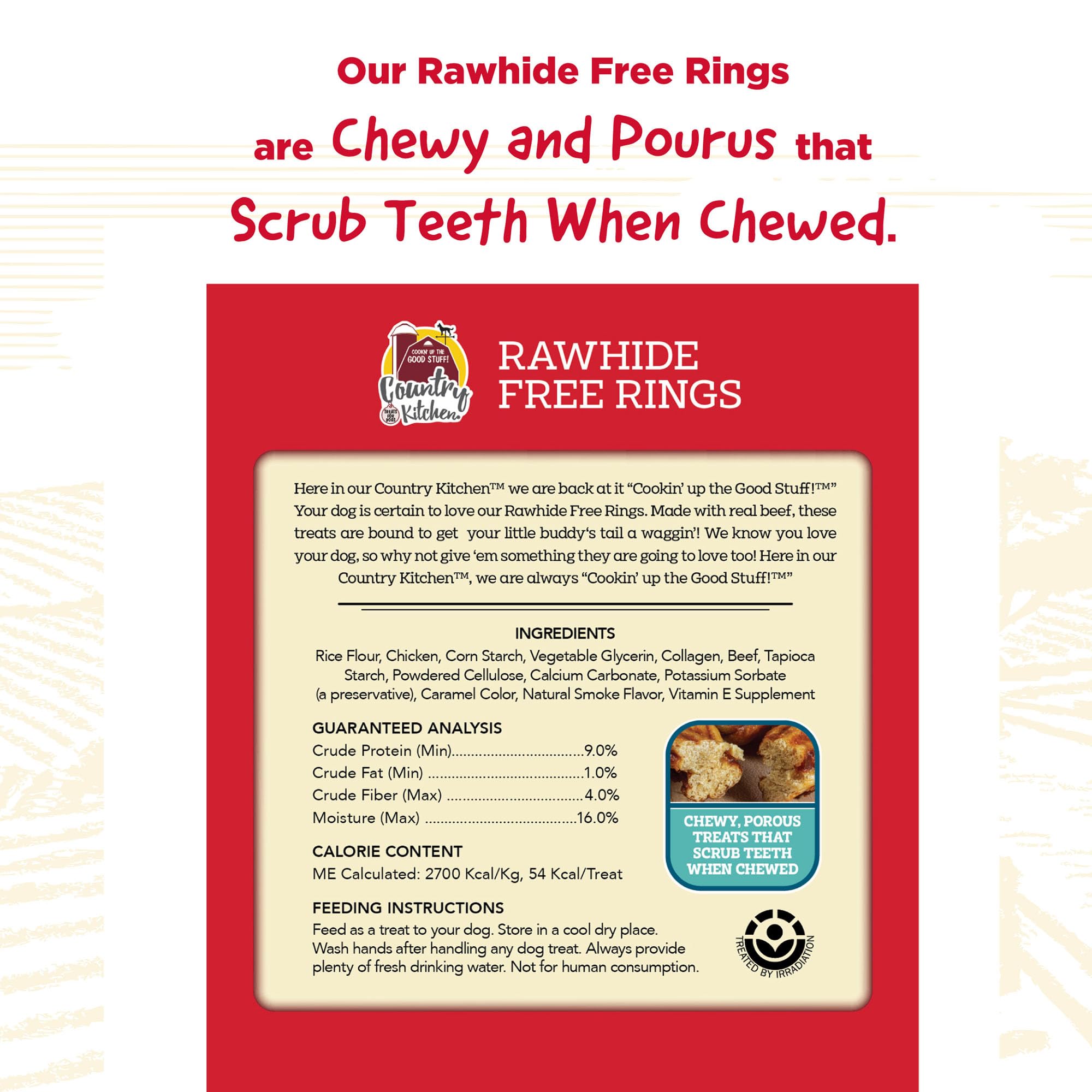 Country Kitchen Chew time idea—dog-friendly chew session with Country Kitchen rings.