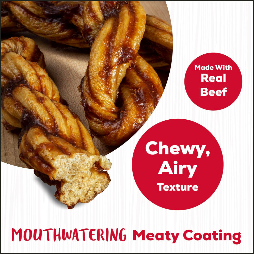 Country Kitchen chewy airy texture twists being chewed by a dog.