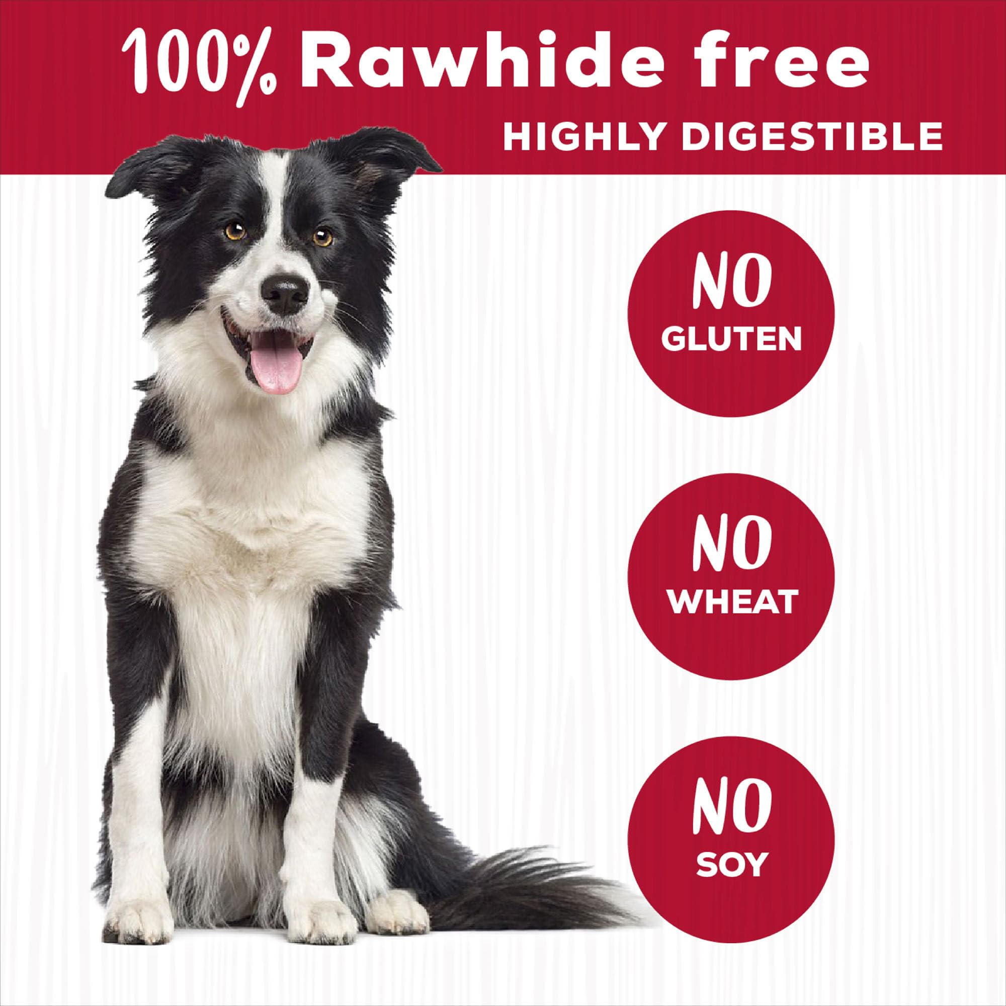 Country Kitchen Real beef ingredients—high-quality, rawhide-free chew.