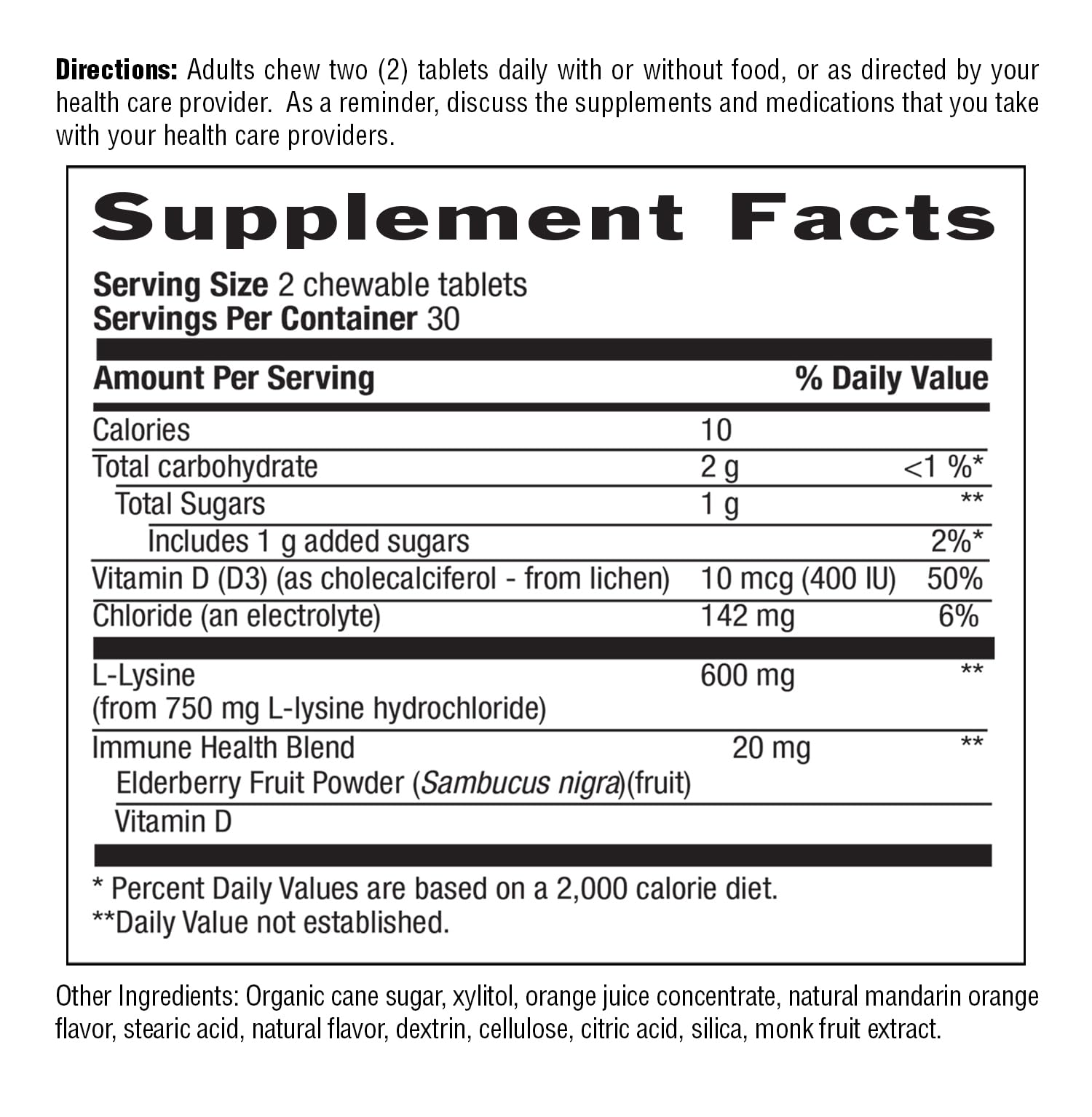 Country Life Lysine chewable texture closeup highlights easy-to-chew form.