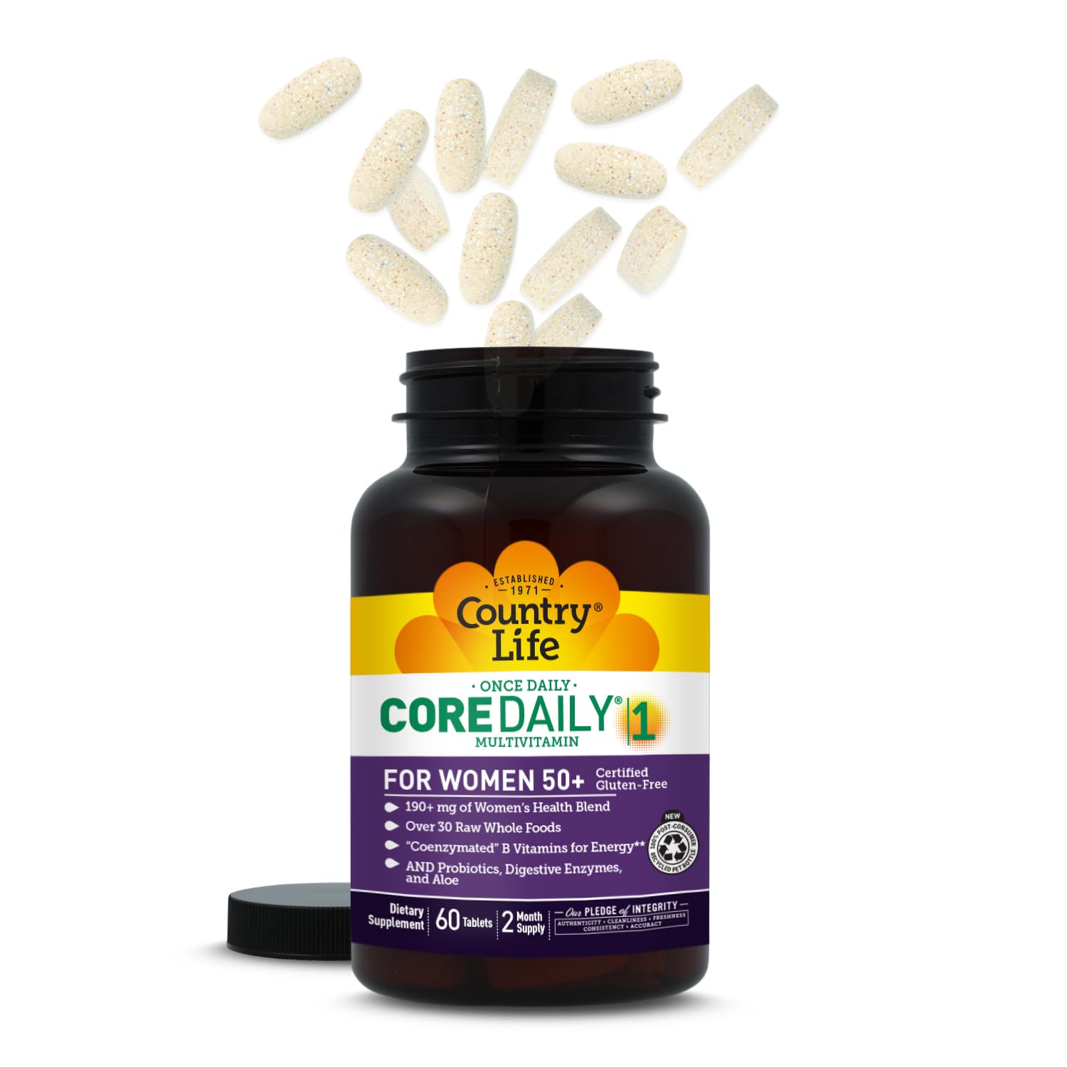 100% inner fillet aloe vera in Country Life CORE Daily-1 for natural nourishment