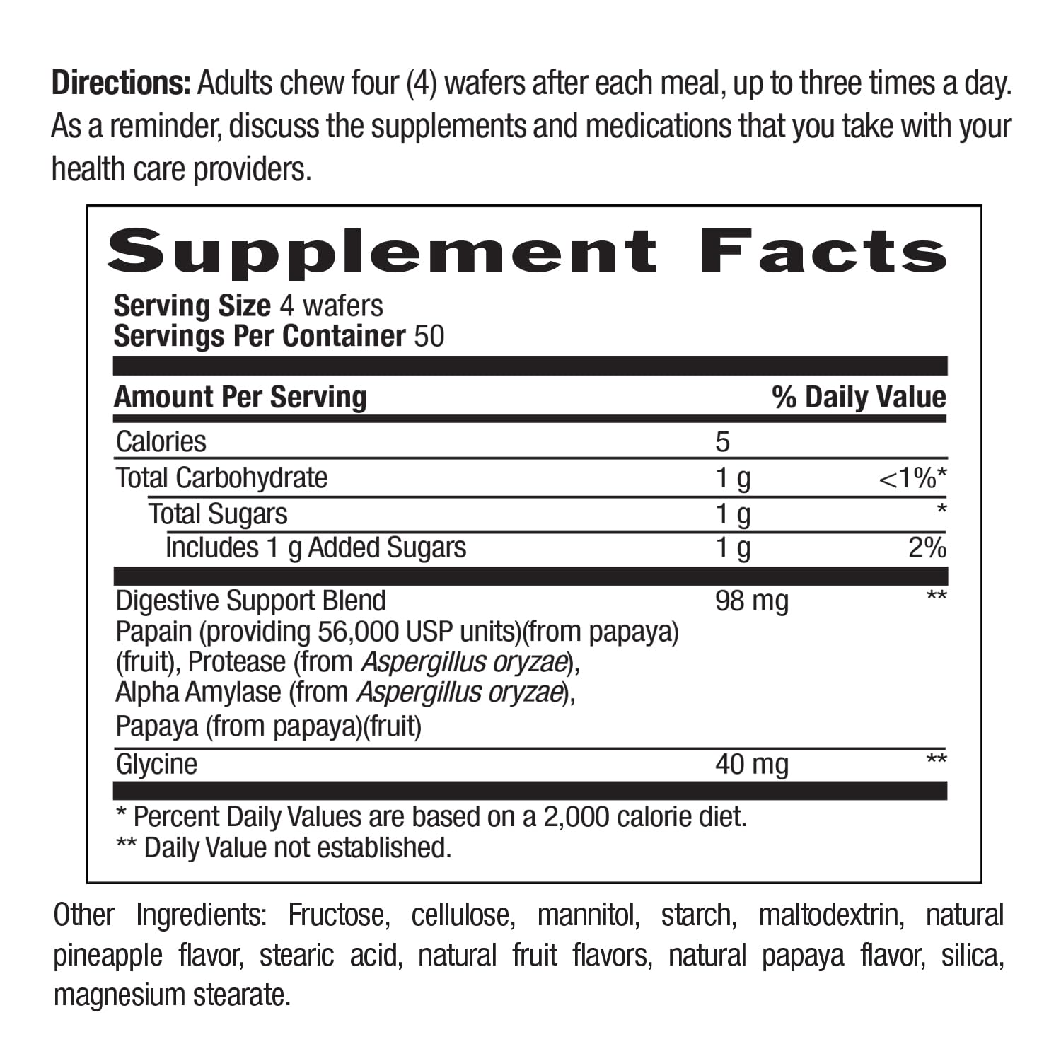 Country Life Papaya Digestive Support packaging on display for easy daily use