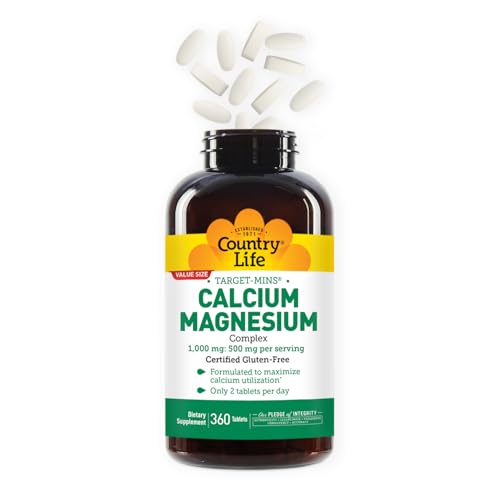 Country Life Target-Mins bottle label displaying gluten-free, high-potency minerals.