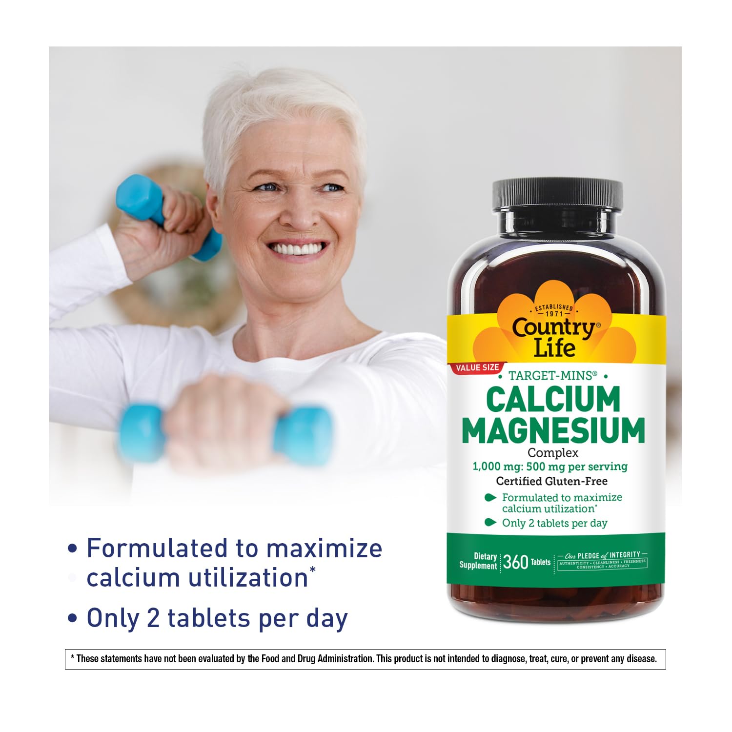 Country Life Target-Mins capsules close-up showing free-form minerals for utilization.