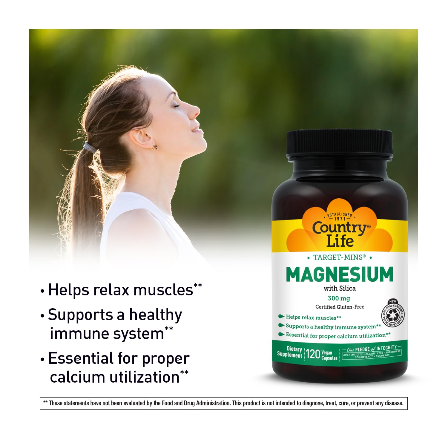 Country Life Target-Mins bottle label demonstrates free-form amino acids for enhanced absorption