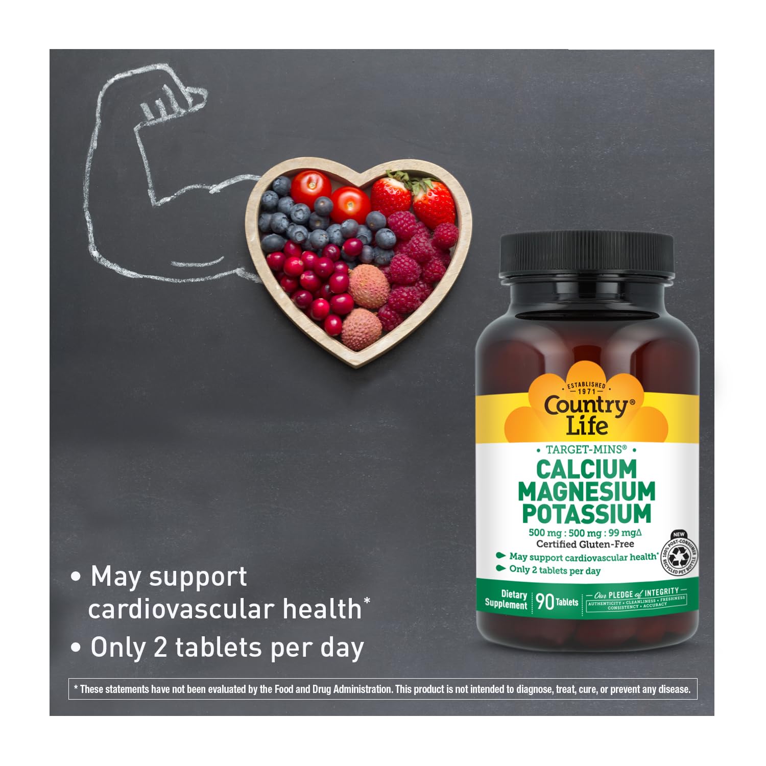 Country Life Target Mins pouring tablets into hand for convenient dosing.