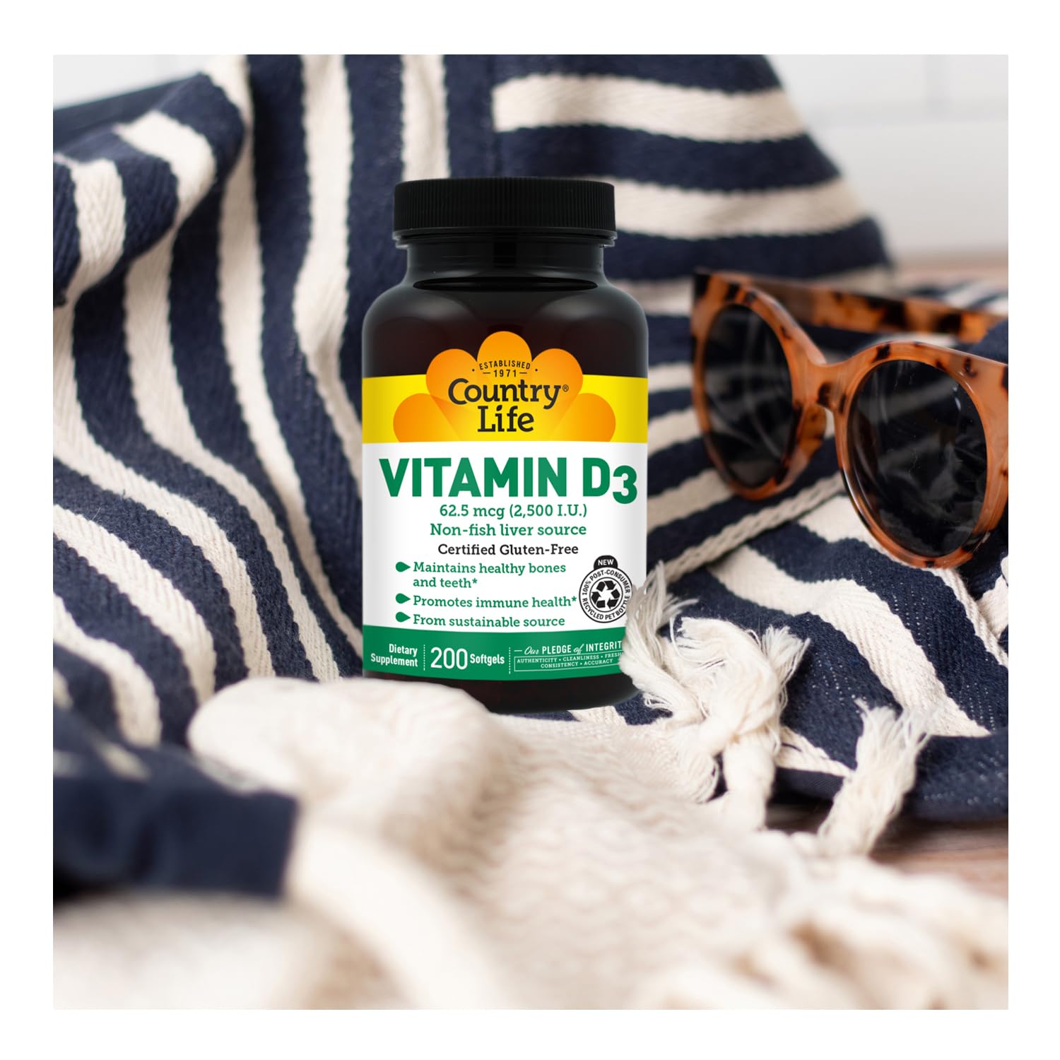 Travel-friendly bottle designed for on-the-go supplementation