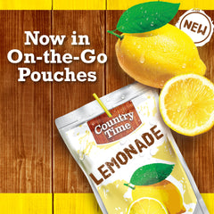 Country Time Lemonade pouches on the go, convenient hydration during activities.