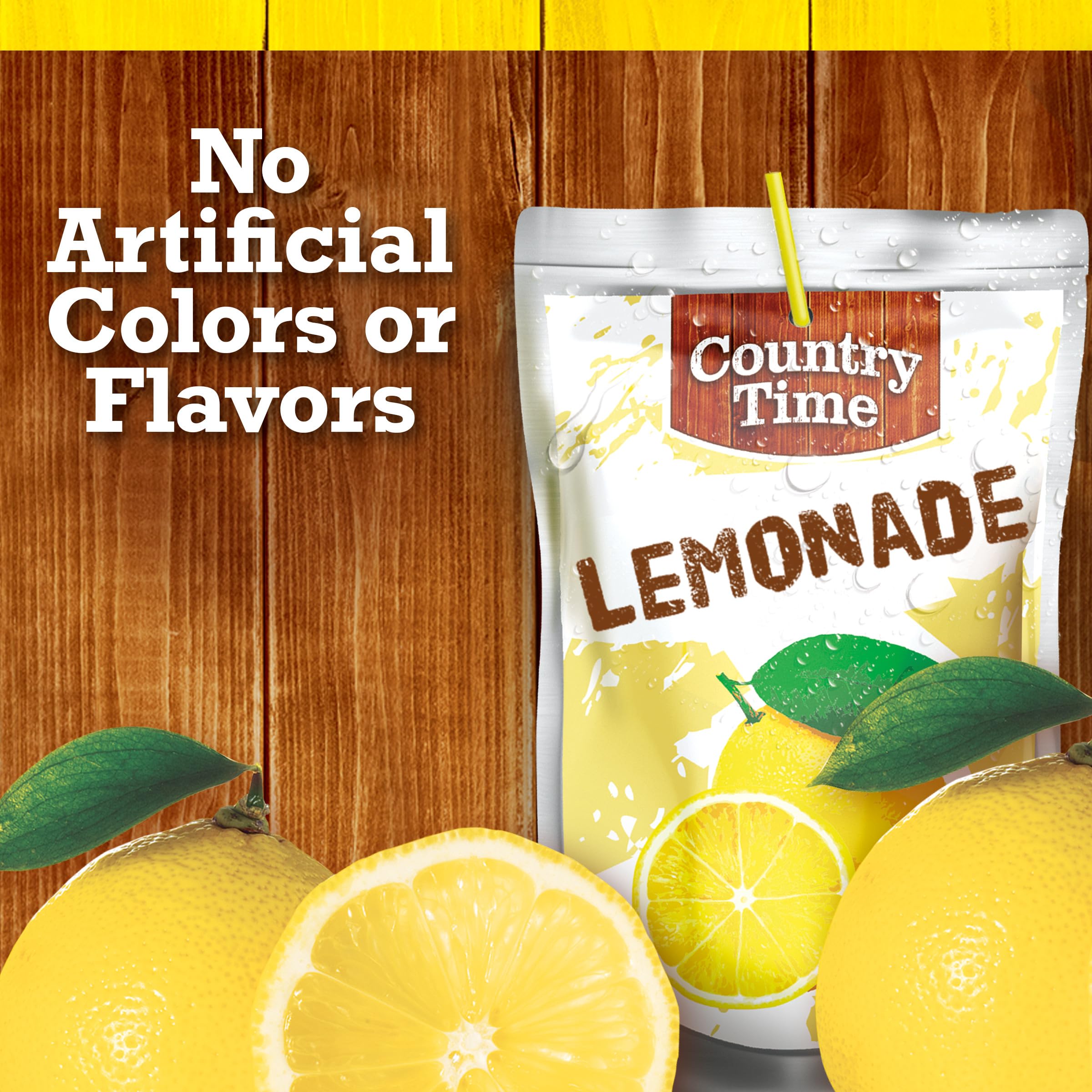 Country Time Lemonade pouches for picnics, easy sharing and cleanup.