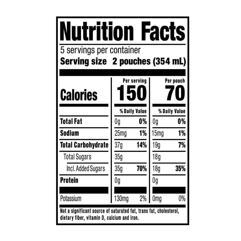 Country Time Strawberry Lemonade pouches label close-up showing no artificial ingredients