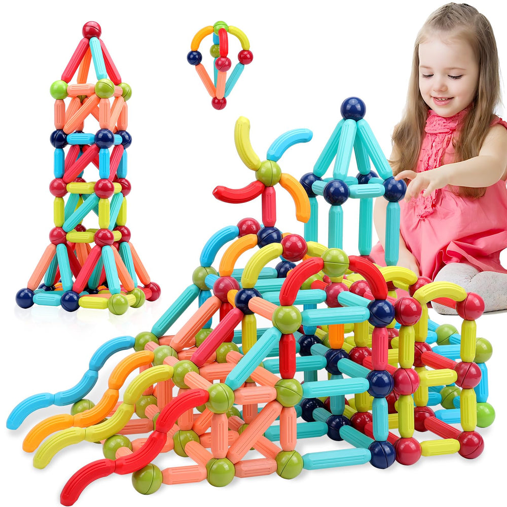 COUOMOXA magnetic building blocks beginner setup for easy geometry exploration.
