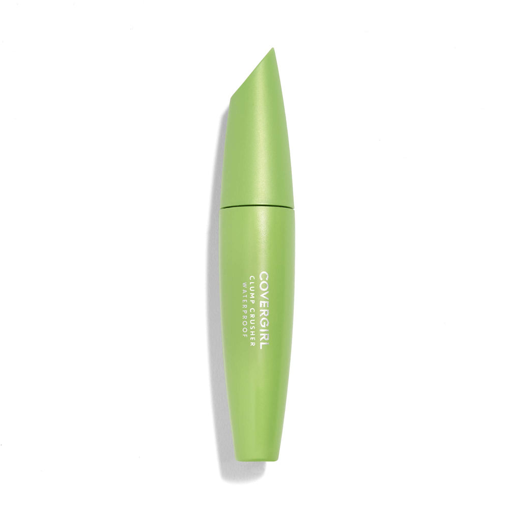 COVERGIRL Clump Crusher Waterproof Mascara Very Black cap close up shows intense color.
