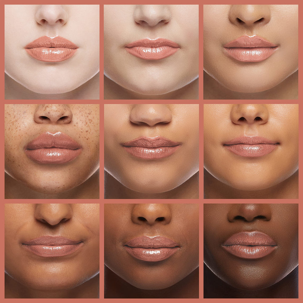 CoverGirl Continuous Color Lipstick Bronzed Peach 015 application demonstrates smooth glide on lips.