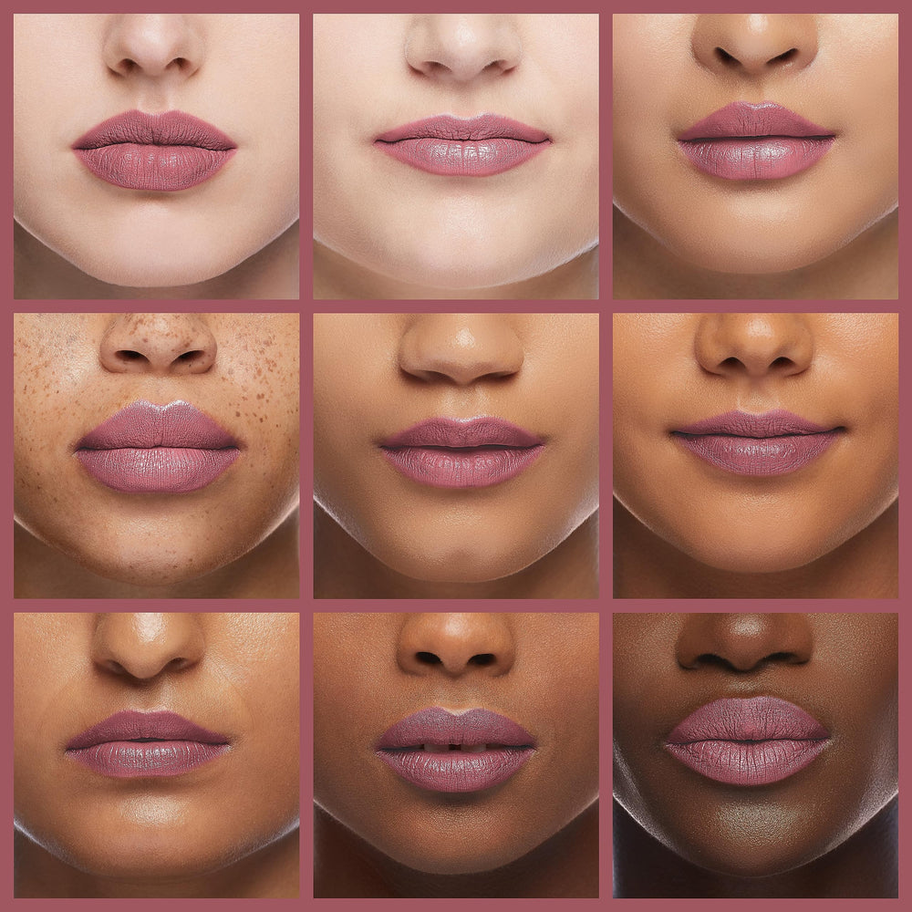CoverGirl lipstick swatches on arm show rich Iced Mauve shade with lasting color.