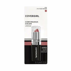 COVERGIRL It's Your Mauve 030 on lips demonstrates six-hour wear and hydration.