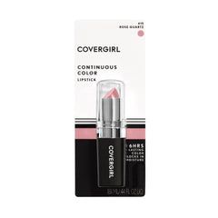 COVERGIRL lipstick Rose Quartz 415 cap off highlighting moisturizing texture