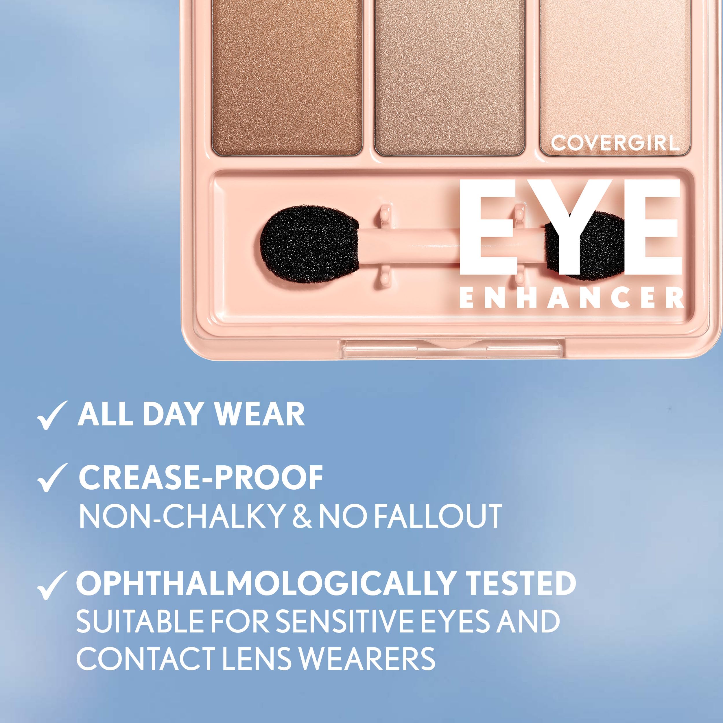 Covergirl Eye Enhancers Shimmering Sands day-to-night look with versatile shade options