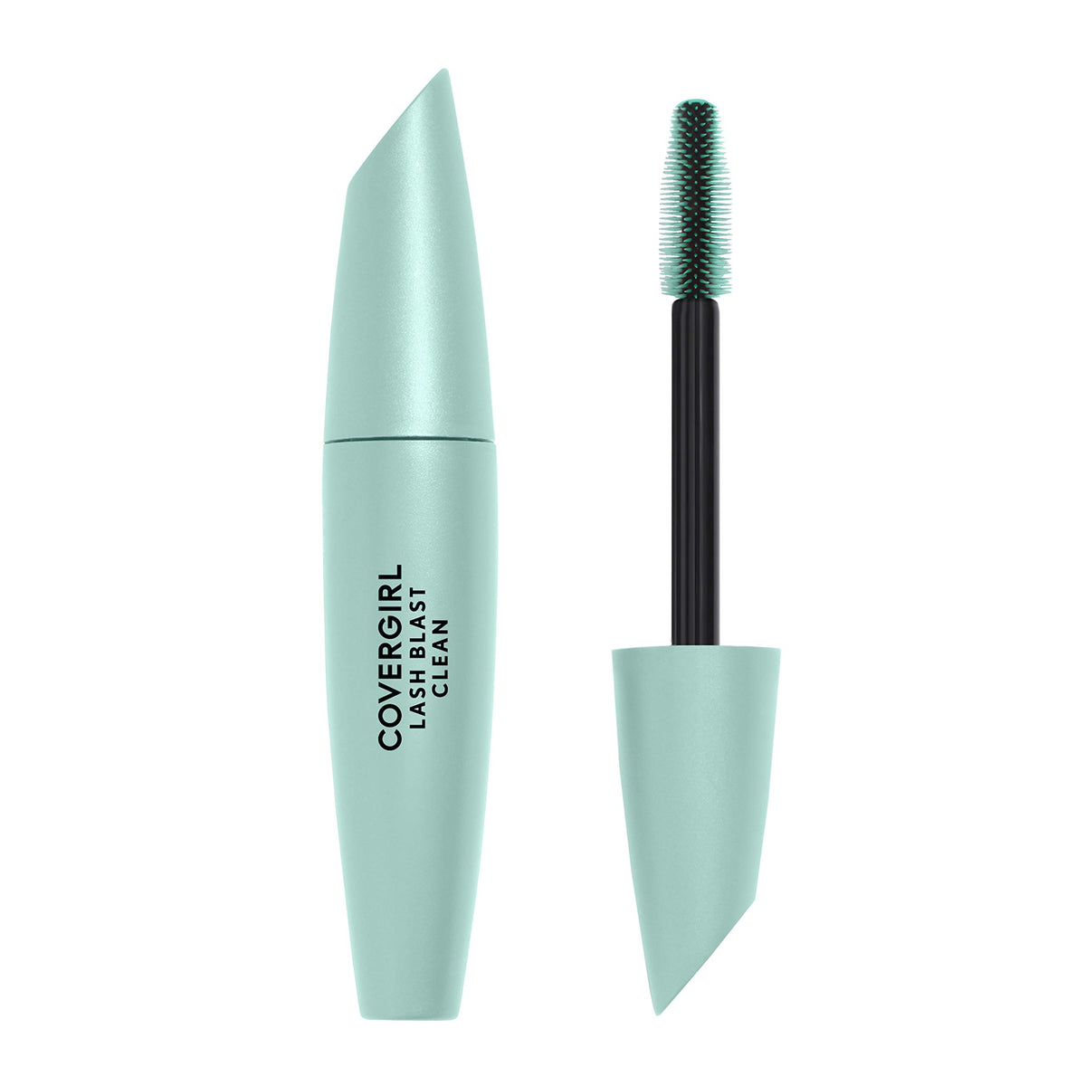 CoverGirl Lash Blast Clean Volume Mascara brush closeup shows separated bristles for defined lashes