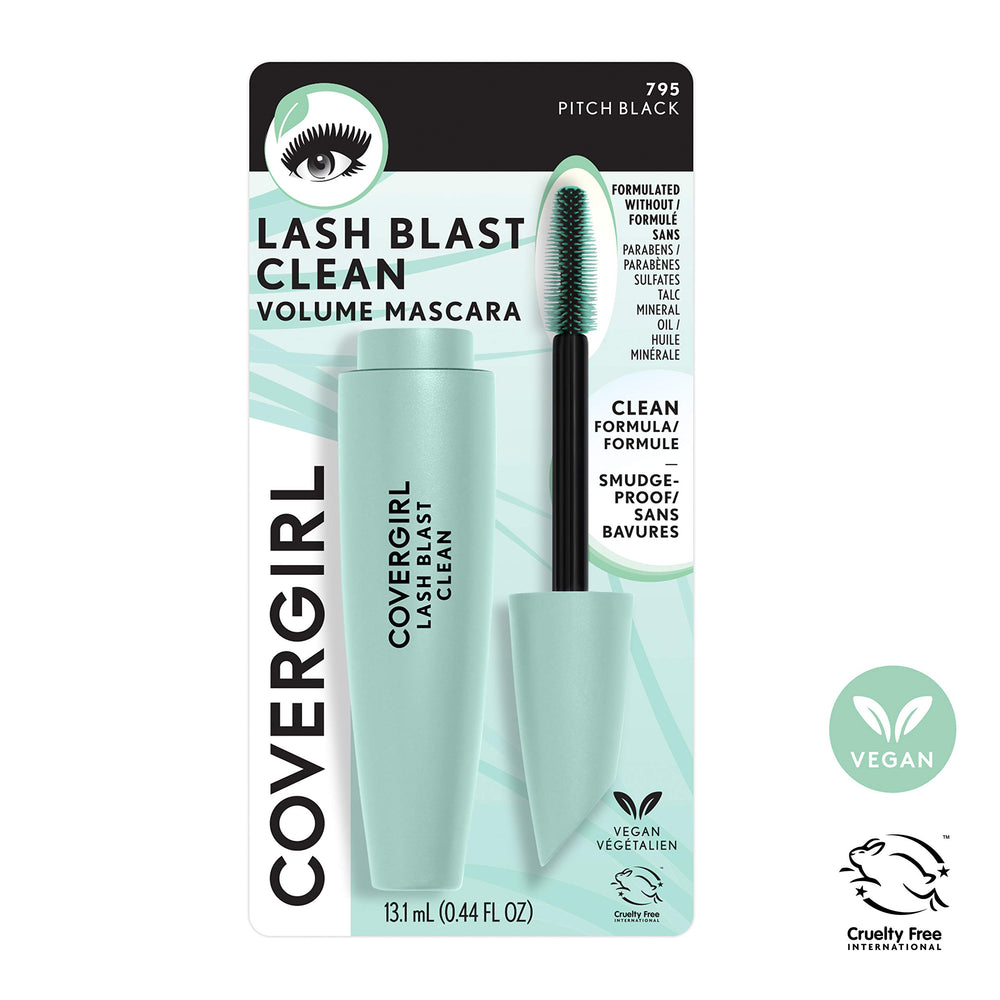 CoverGirl Lash Blast Clean Volume Mascara vegan formula with argan and marula oils