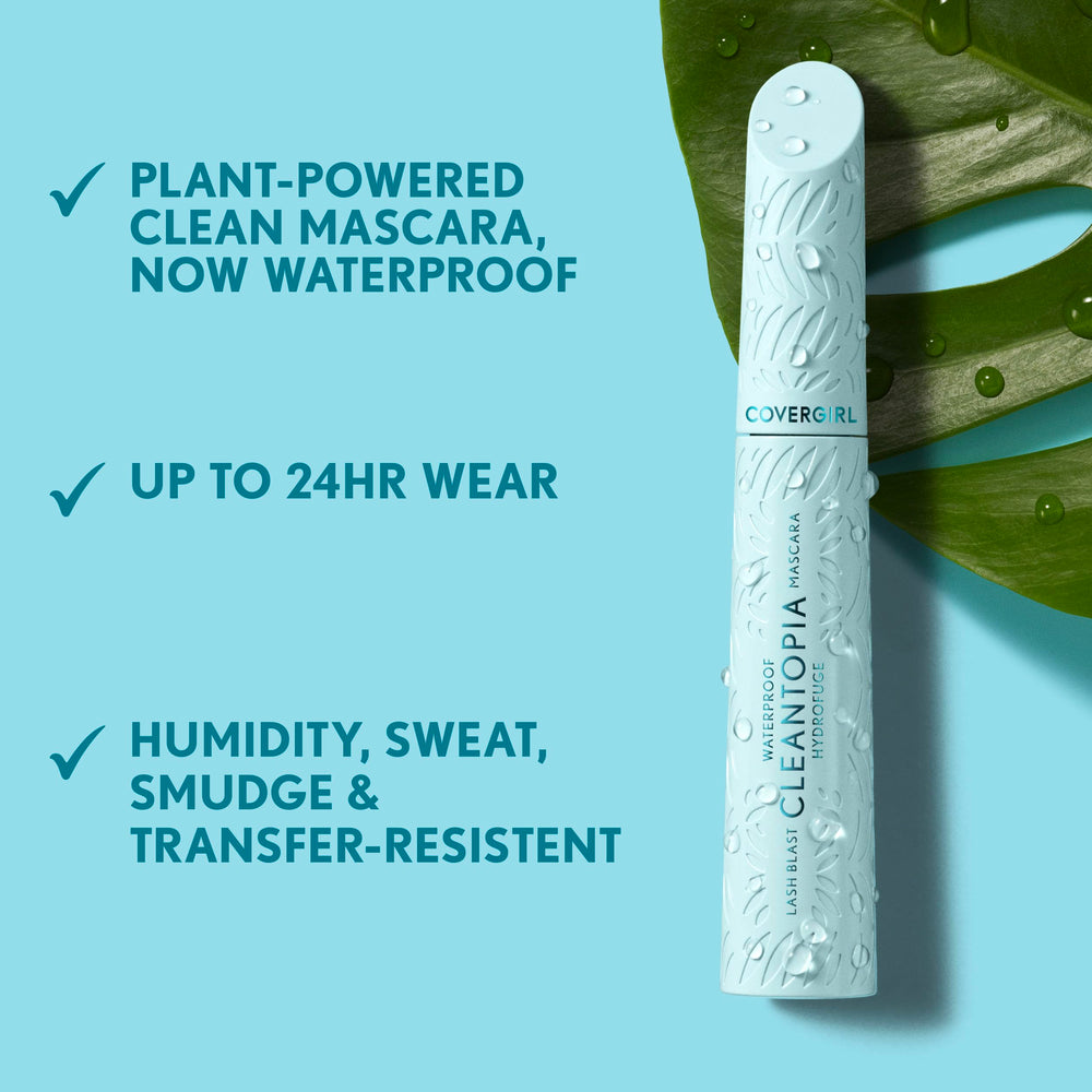 CoverGirl Lash Blast Cleantopia waterproof formula tested in rain or humidity