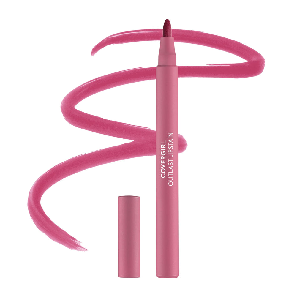 CoverGirl Outlast Lipstain 62 Blushed Mauve swatch with vivid long-lasting color.