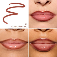 CoverGirl Outlast Lipstain glide swatch shows rich color in one pass.