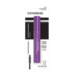 CoverGirl Professional Remarkable Waterproof Mascara wand highlights defined, smudge-resistant lashes.