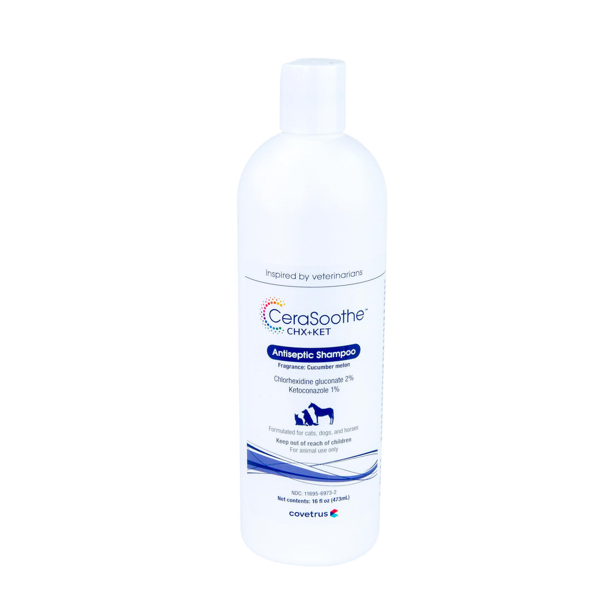 Covetrus CeraSoothe CHX+KET shampoo for dogs cleanses the coat and soothes skin
