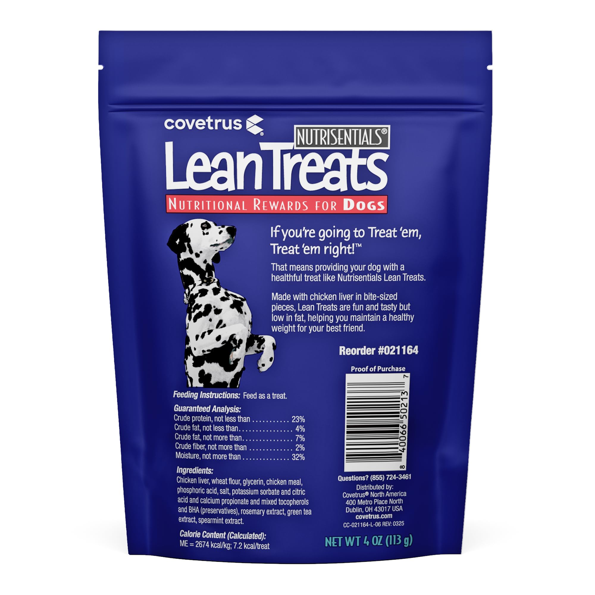 Real chicken flavor Covetrus Nutrisential Lean Treats for natural taste.