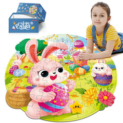 Covsen Easter puzzle overview: large round floor design for family play.