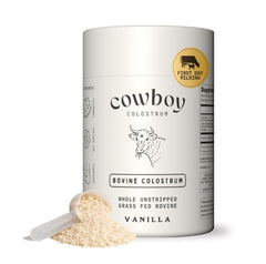 Cowboy Colostrum first day milking visual highlighting potent bioactive nutrients