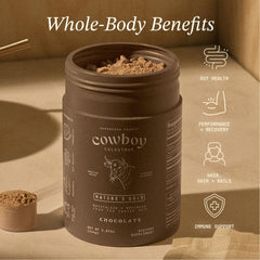 Cowboy Colostrum mixed into coffee for a creamy boost.