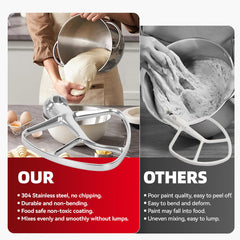 Cowbright flat beater features durable stainless steel for lasting use.