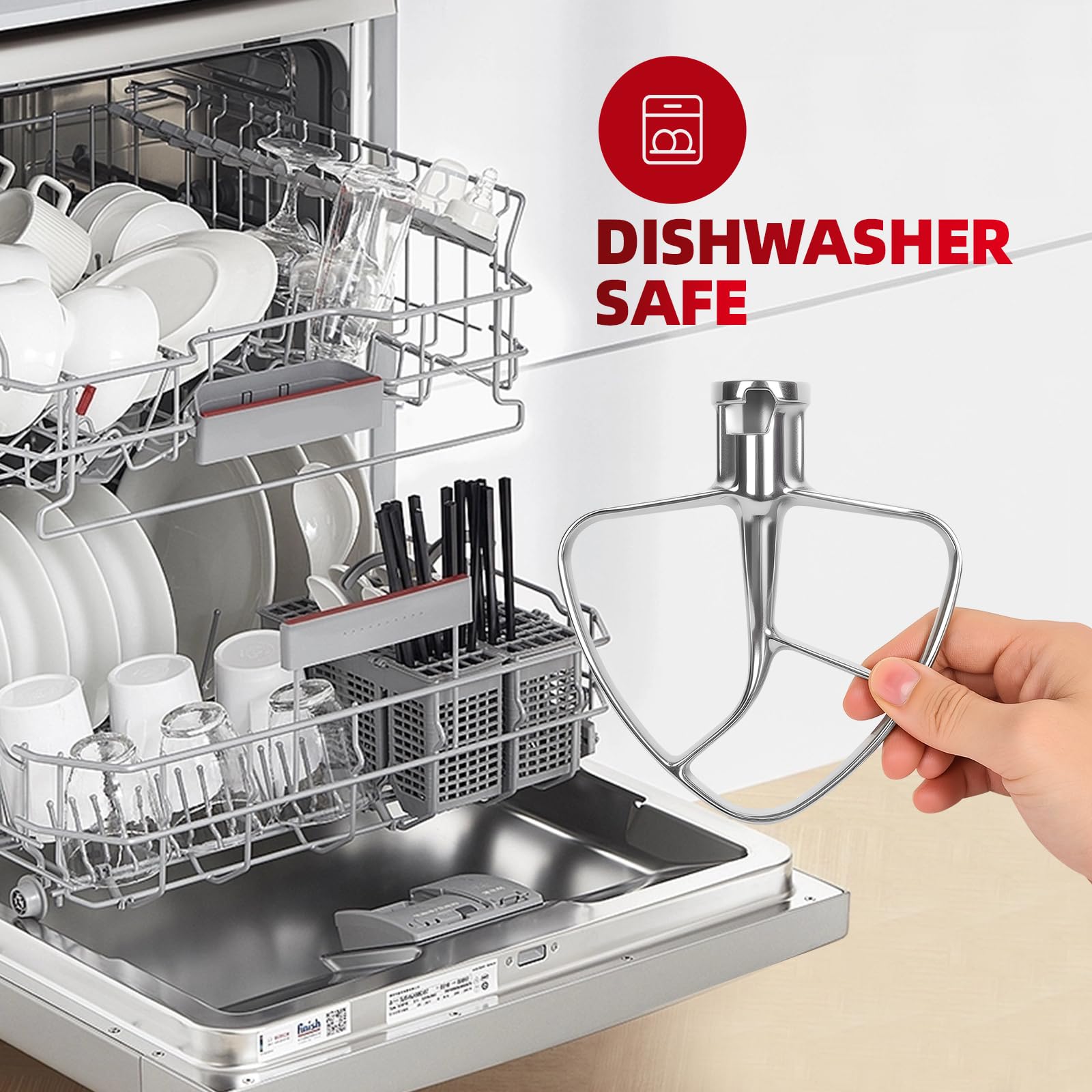 Cowbright multi use beater handles doughs and batters smoothly.