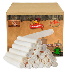Cowdog Chews Beefhide Roll 7-Inch Pack Shot for long-lasting chewing and beef flavor