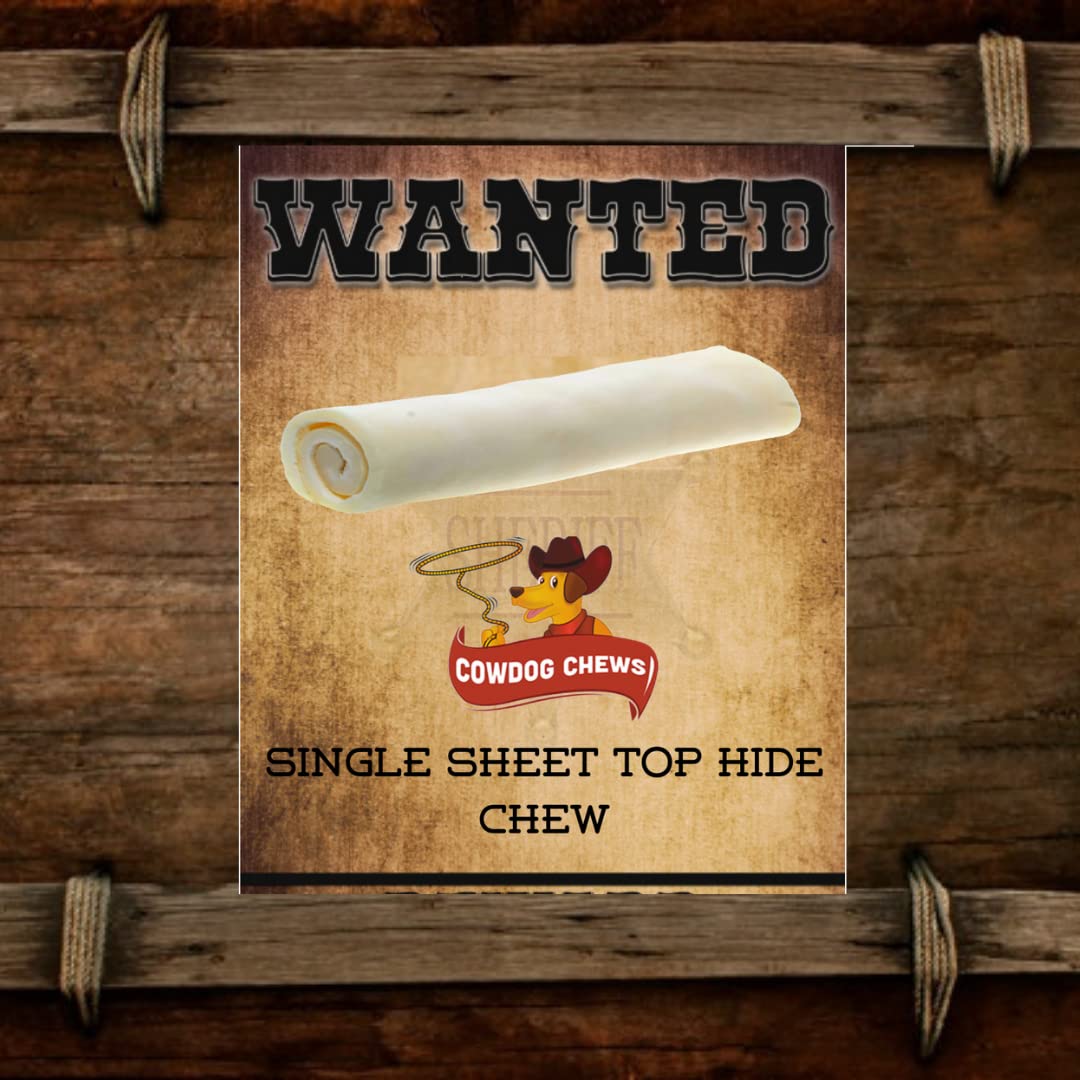 Cowdog Chews size-5-6-inches-retriever-roll shows ideal length for larger chewers