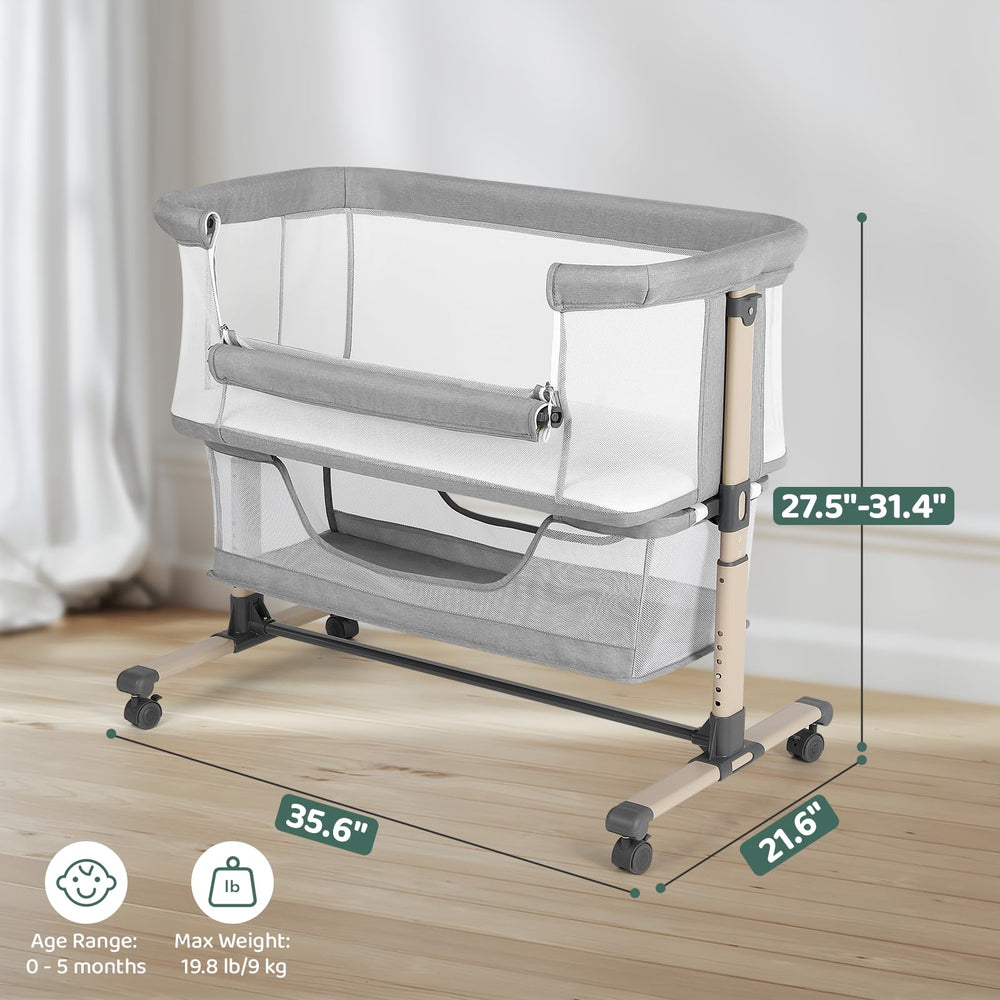 Cowiewie bassinet mesh fabric shows breathable material for comfortable sleep