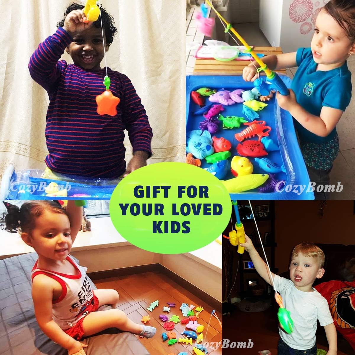 CozyBomB easy-clean plastic pieces simplify bath and playtime maintenance.