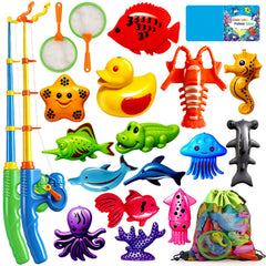 CozyBomB magnetic fishing toys game set with colorful fish for imaginative play.