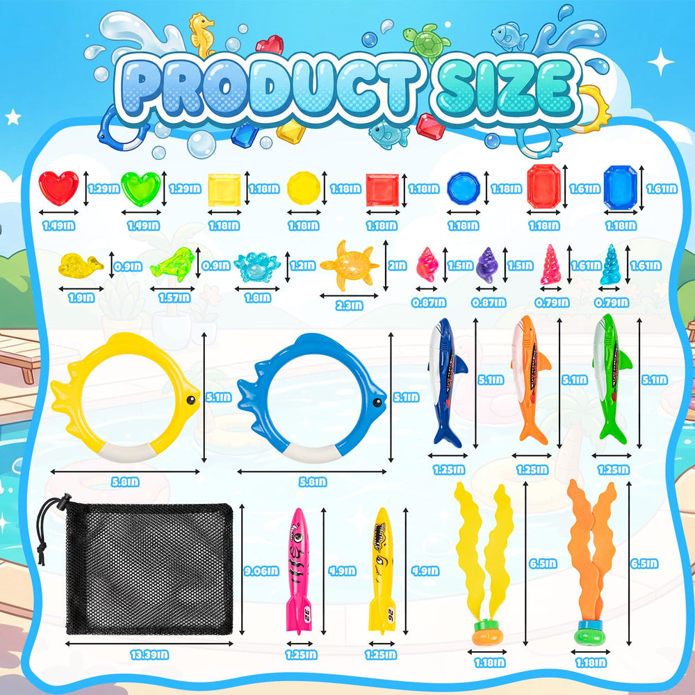 Cozycharm diving rings enhance quick-target games to boost underwater confidence.