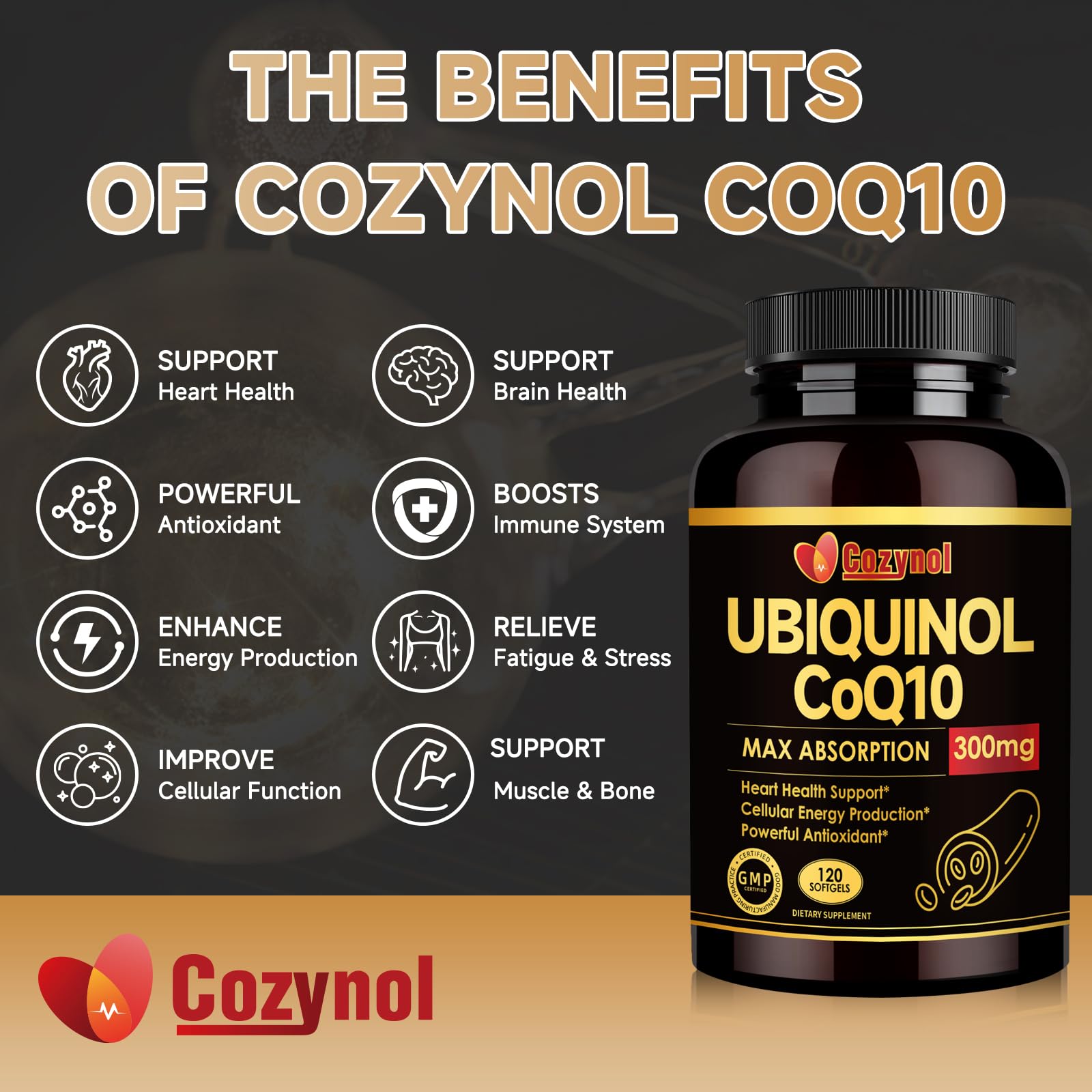Cozynol GMP-certified seal and clean labeling for safety.