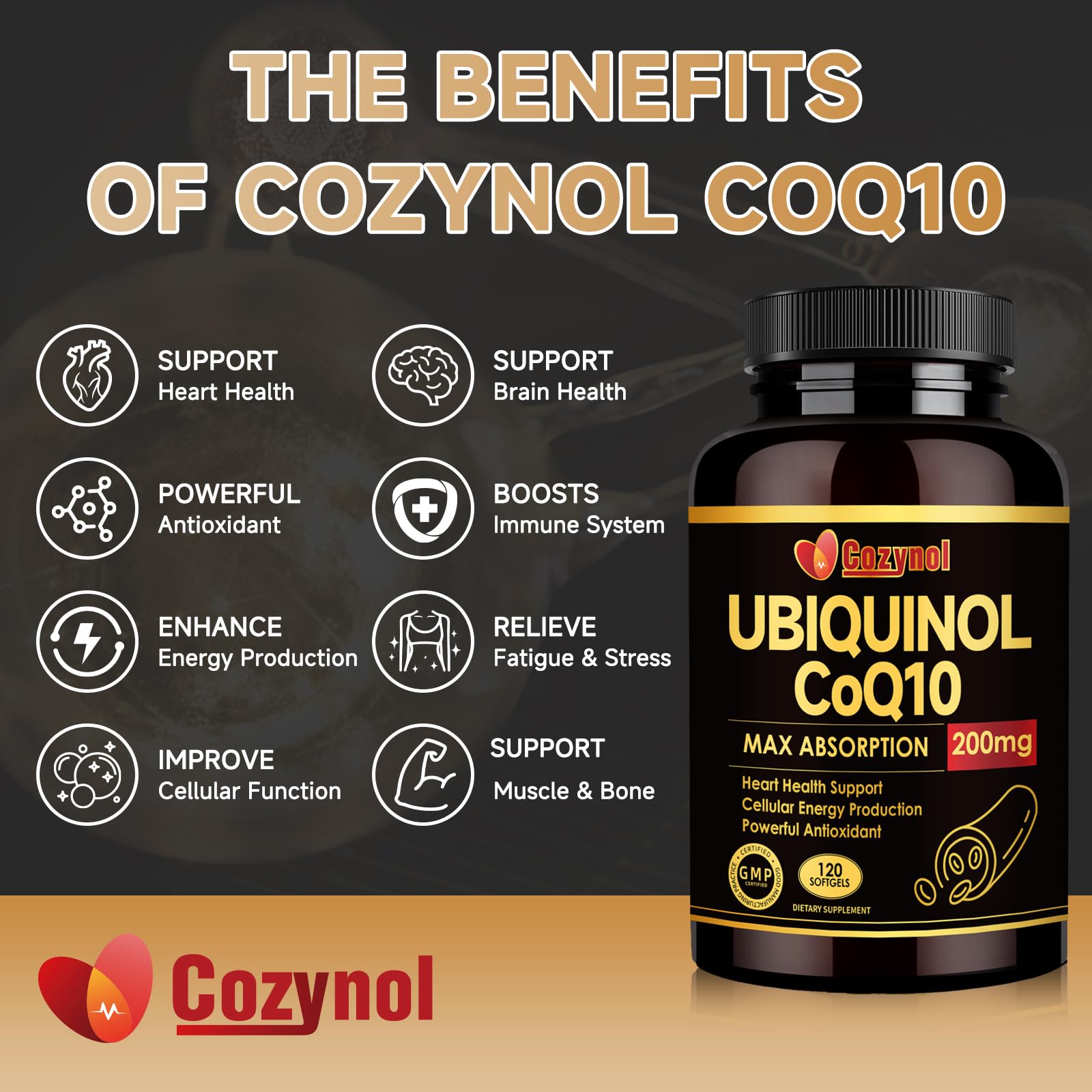 Cozynol no artificial flavors and preservatives label conveys clean ingredient choices.