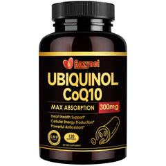 Cozynol ubiquinol 300mg softgel bottle for daily energy support.
