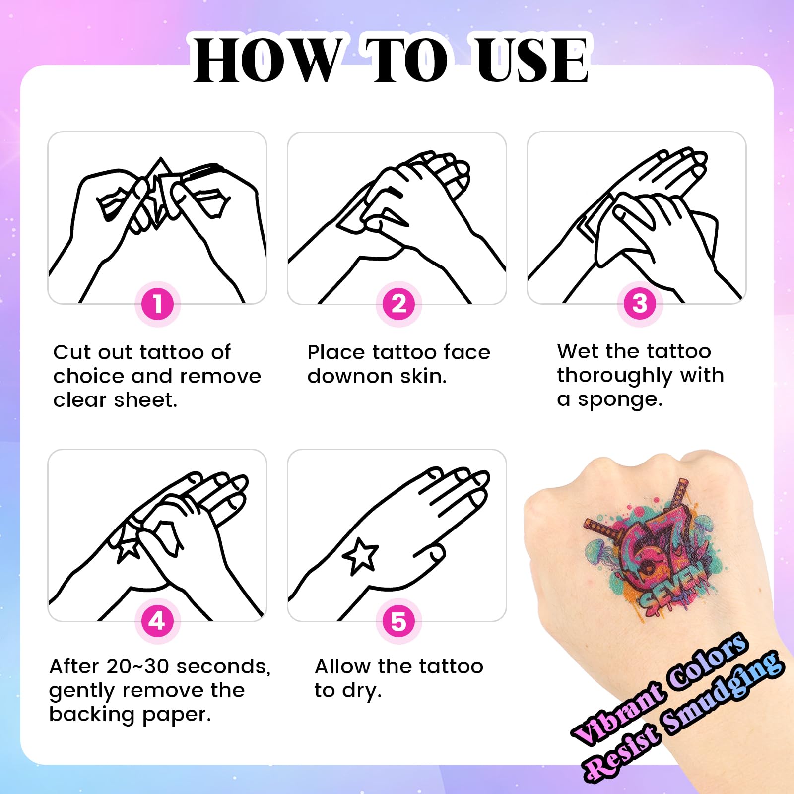 CozyNuukee 67 gifts tattoo set, quick application for playful meme-inspired celebrations.