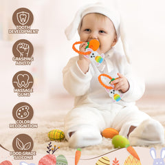 Cozzymore carrot teether with easy grip design